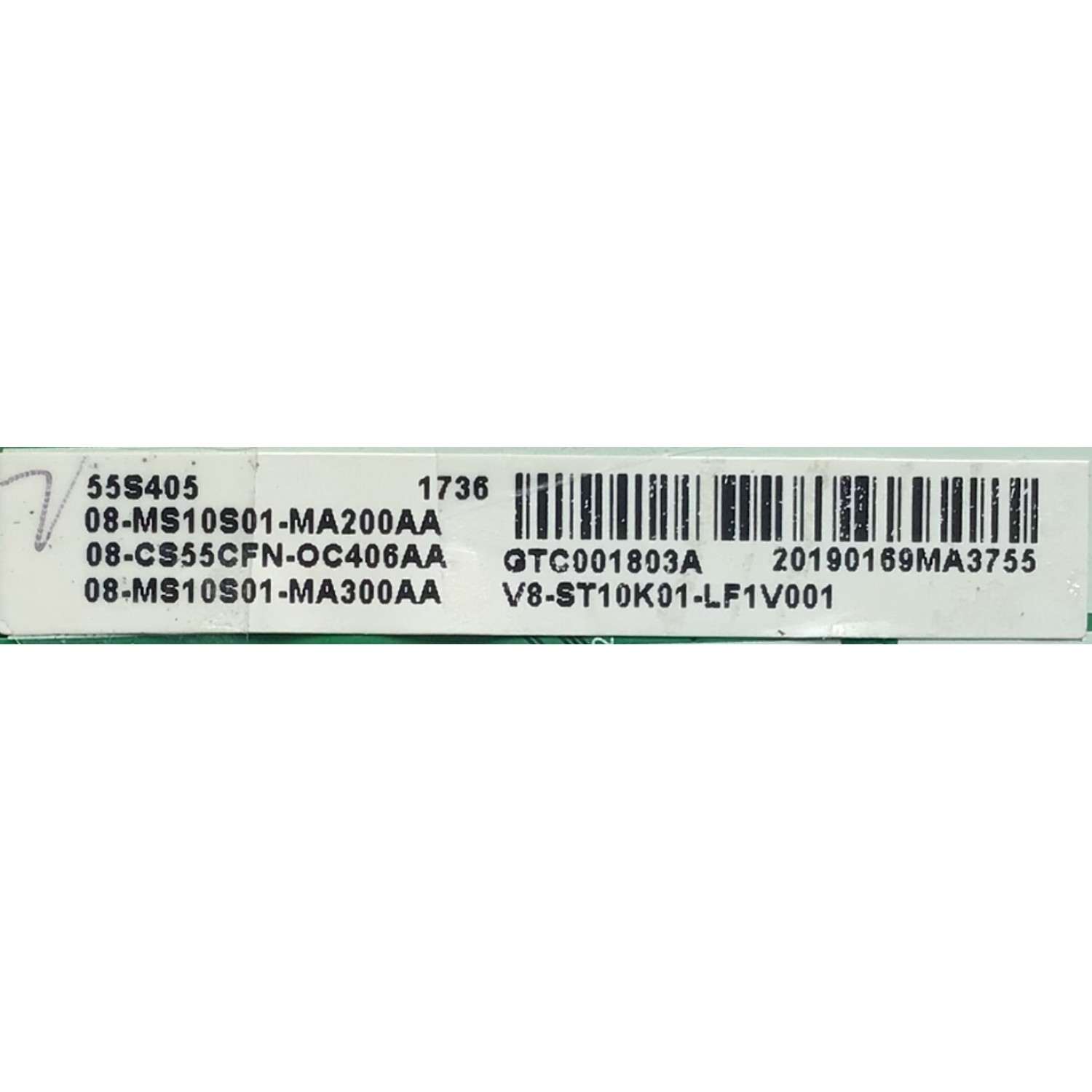 KIT DE TARJETAS PARA TV TCL / NUMERO DE PARTE MAIN 08-CS55CFN-OC406AA / 40-MST10S-MAD4HG / FUENTE 08-L14TWA2-PW220AN / 40-L14TH4-PWB1CG / T-CON  34.29110.071 / 3429110071 / PANEL LVF550ND1L CD9W16 V1 / MODELO 55S401 - Imagen 3